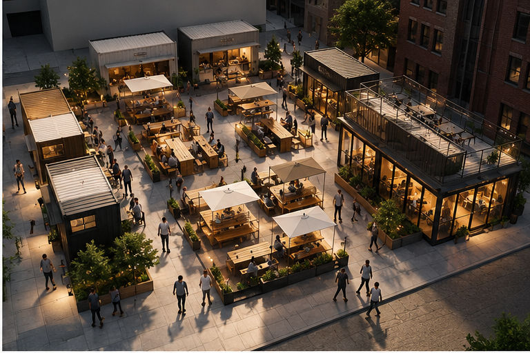 Dusk Courtyard Activation